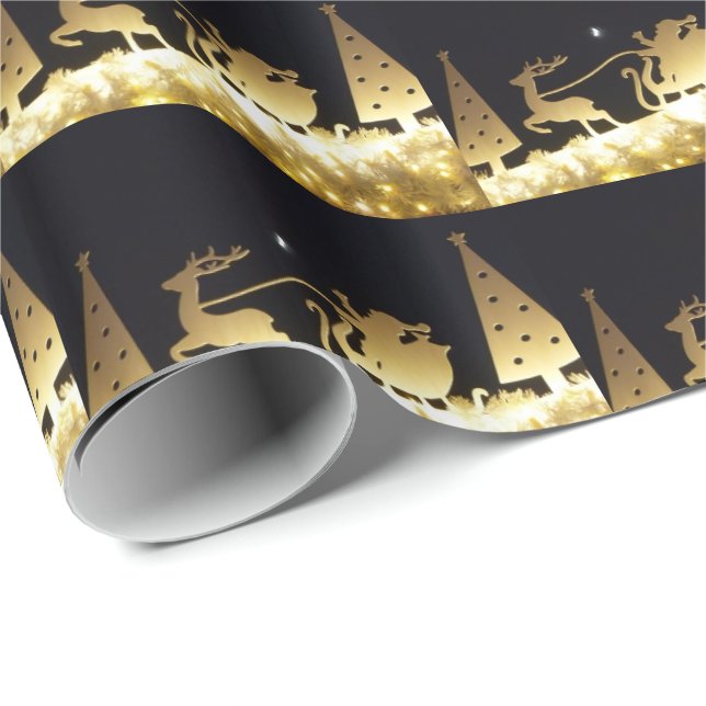 Papel De Presente Papais noeis estão chegando... (Papel de Natal) (Ponta do rolo)