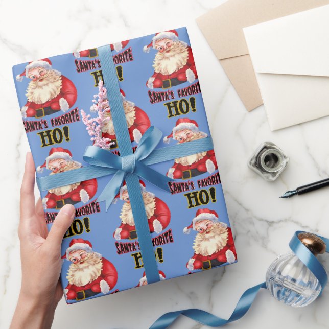 Papel De Presente Papais noeis Favoritos Ho (Presentear)