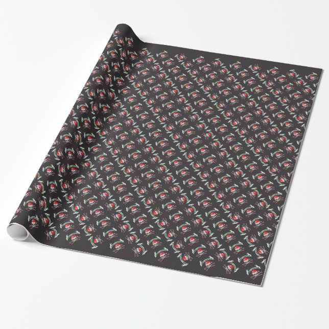 Papel De Presente Papais noeis - Feliz Natal (Desenrolado)
