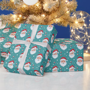 Papel De Presente Papais noeis festivos de Natal