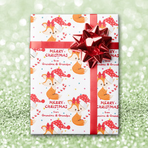 Papel De Presente Papais noeis Fox Candy Candy Netos Natal