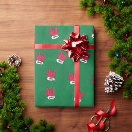 Papel De Presente Papais noeis Glove ASL I Love You Gift Wrap