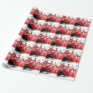 Papel De Presente Papais noeis Natal Floco de Neve Destino da Paz de