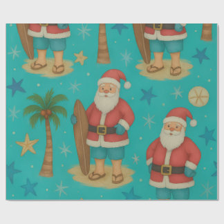 Papel De Presente Papais noeis pela margem