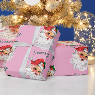 Papel De Presente Papais noeis Personalizados Enfrentam Presentes De