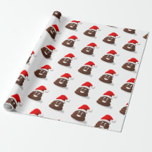 Papais noeis Poo Emoji Gift Wrappaper