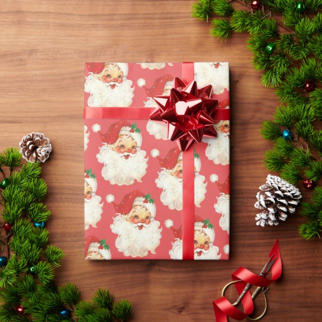 Papel De Presente Papais noeis retrorreflectores enfrentam papel de  (Presente de Natal)