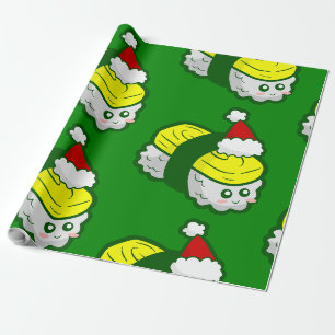 Papel De Presente papais noeis sushi de tamago de natal do kawaii