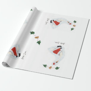 Papel De Presente Papais noeis Swan Gift Wrap