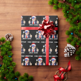 Papel De Presente Papais noeis Trump Tornem Excelente De Natal Novam
