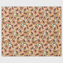 Papaya Fruta Watercolor