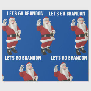 PAPEL DE PRESENTE PAPEI DE EMBALAGEM DO NATAL SANTA VAMOS BRANDON