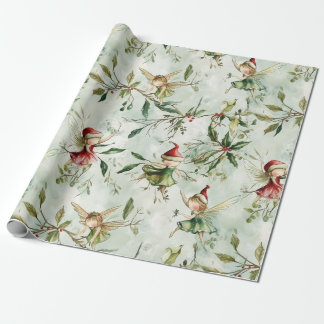Papel De Presente Papéis De Embalagem De Fada De Natal, Presente De
