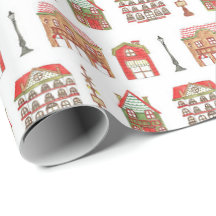 Papéis de enrolação de casas de Natal