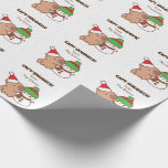 Papel De Presente Papéis de Moldagem de Natal Capybara - Engraçado<br><div class="desc">Bonita capybara christmas embrulhando papel com texto personalizado.</div>