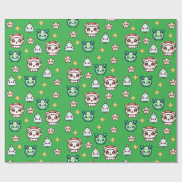 Papel De Presente Papéis de Natal e Estrelas de Kawaii