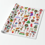 Papel De Presente Papel Africano-Americano de Múltiplos Caracteres<br><div class="desc">Representação é tudo! Por que o Natal deveria ser diferente? Aproveite seu Feliz Natal com Santas e Elves afro-americanos com outros personagens inspirados em feriado. O papel de embrulho afro-americano é um dever que tem de ter isto e todas as estações. Compartilhe sua alegria e sua cultura quando trocar maravilhosos...</div>