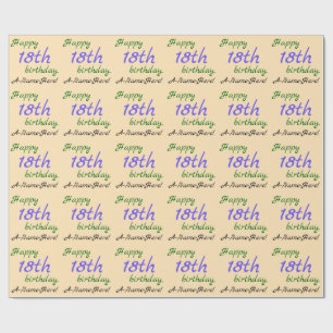 Papel De Presente Papel Amoroso de 18º aniversário