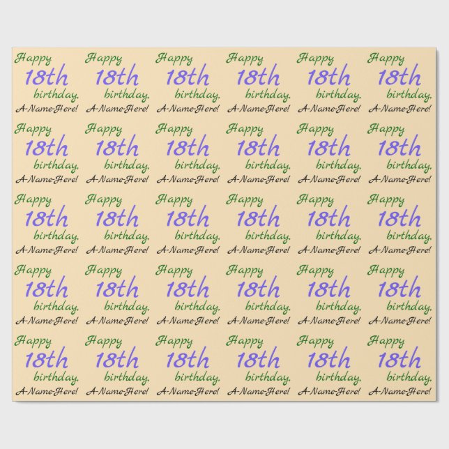 Papel De Presente Papel Amoroso de 18º aniversário (Aberto)