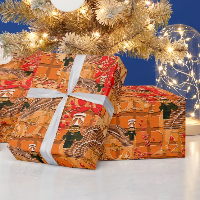 Papel De Presente Papel Assírio de Envolvimento (Feriados)