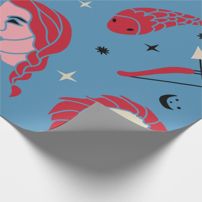 Papel De Presente Papel Astrology Zodiac Wrapping (Ponta)