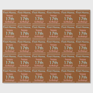Papel De Presente Papel básico de embalagem de 17º aniversário