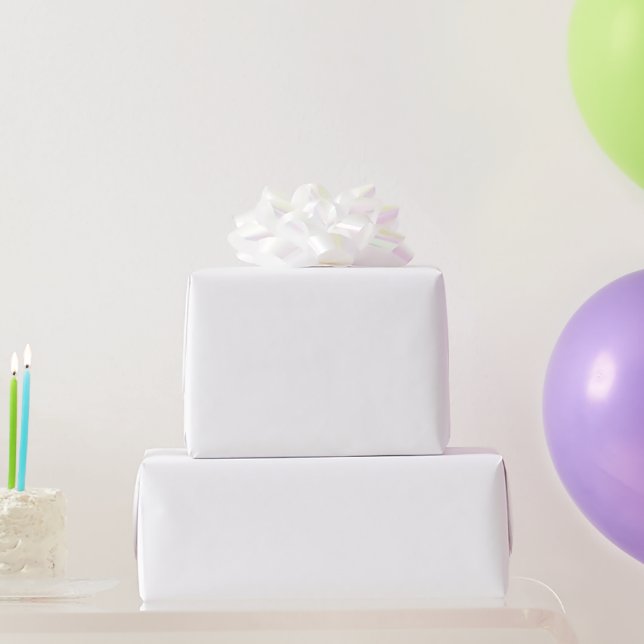 Papel De Presente Papel branco de enrolamento (Presentes para festas)