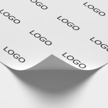 Papel branco sobre a empresa de logotipos grandes