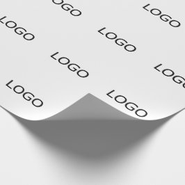 Papel De Presente Papel branco sobre a empresa de logotipos grandes