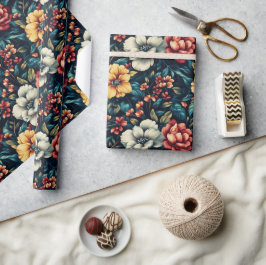 Papel De Presente Papel Clássico De Enrolamento De Flor De Rosa Para