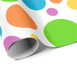 Papel De Presente Papel Colorido de Envolvimento Polka-ponto