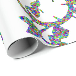 Papel De Presente Papel colorido de revestimento do padrão de flores