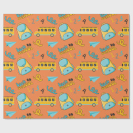 Papel De Presente Papel contínuo de enrolamento com mochila, barrame