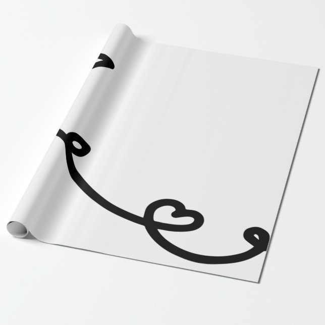 Papel De Presente Papel de arte em linha do avião (Desenrolado)