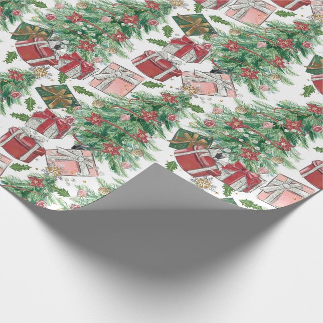 Papel De Presente Papel de árvore de Natal tradicional/clássico (Ponta)