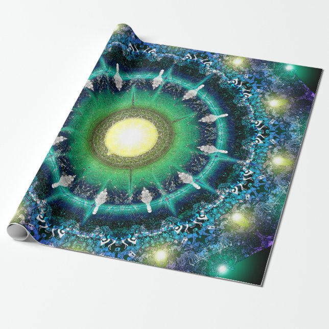 Papel De Presente Papel de embalagem caleidoscópio (Desenrolado)