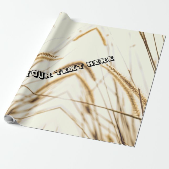 PAPEL DE PRESENTE PAPEL DE EMBALAGEM COM TEXTO EDITÁVEL (Desenrolado)