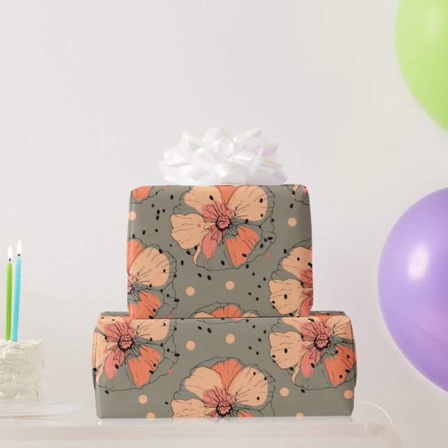 PAPEL DE PRESENTE PAPEL DE EMBALAGEM DE CORES DE OUTONO (Presentes para festas)