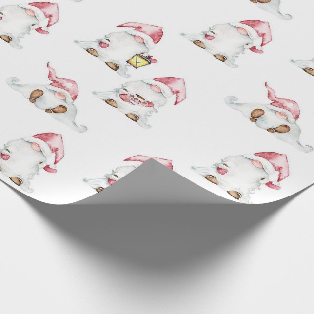 Papel De Presente Papel De Embalagem De Natal - Gnomos Com Presentes (Ponta)