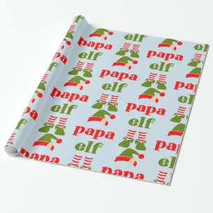 Papel De Presente PAPEL DE EMBALAGEM DE NATAL pai "PAPA ELF"
