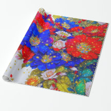 Papel de embalagem floral