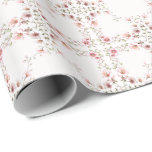 Papel De Presente Papel de emblema branco-rosado elegante<br><div class="desc">Belo e elegante Livro Branco Floral</div>