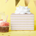 Papel De Presente Papel de emblema de faixa rosa e Dourada<br><div class="desc">Enrole seus presentes de chá de fraldas de inverno em estilo com este papel embrulhado vermelho-rosa e dourado com aspecto brilhante. Elegante e festivo, é perfeito para celebrações de meninas, presentes de férias, ou qualquer evento que exija um toque suave e feminino com um pouco de brilho. Coordena-se lindamente com...</div>