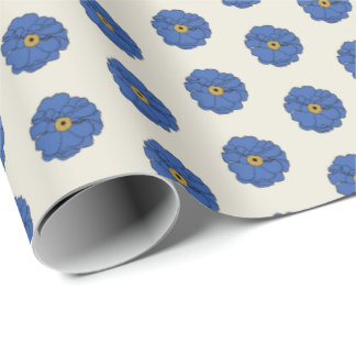 Papel De Presente Papel de embrulhamento azul Groovy
