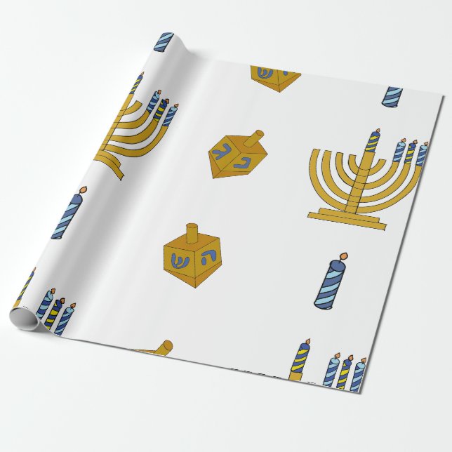 Papel De Presente Papel de embrulhamento Chanukah (Desenrolado)