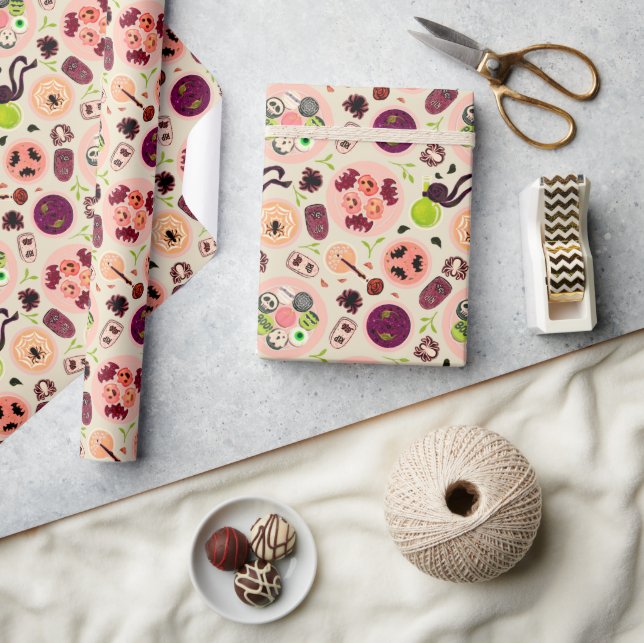 Papel De Presente Papel de embrulhamento da festa de chá de Hallowee (Artesanato)