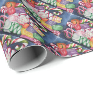 Papel De Presente Papel de embrulhamento de doces de Natal