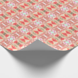 Papel De Presente Papel de embrulhamento de presente de coral vermel