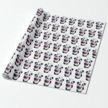 Papel de embrulhamento de Urso de Panda