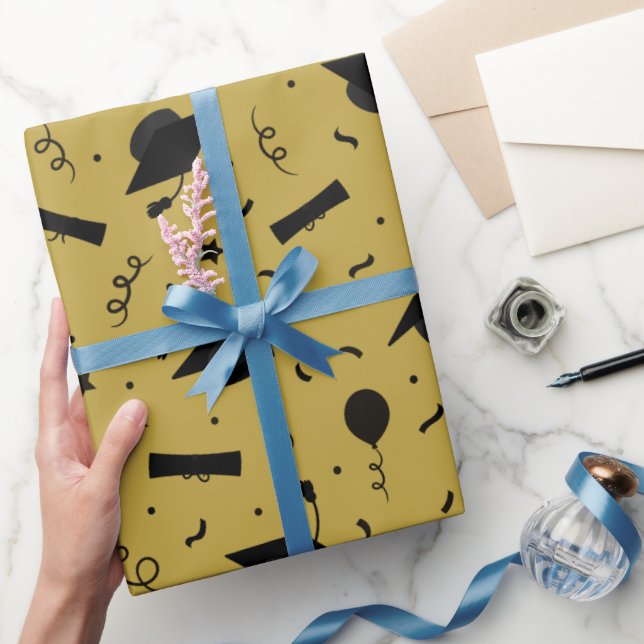 Papel De Presente Papel de embrulhamento do poço do Boné de formatur (Presentear)